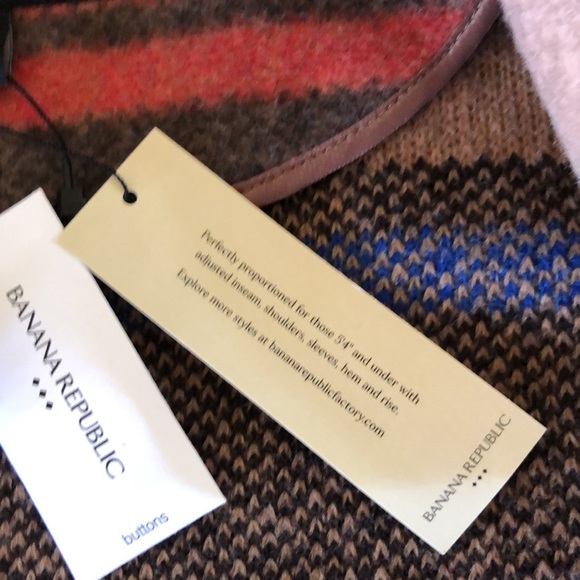 Banana Republic Factory Striped Shawl Collar Coat PM - Picture 9 of 10